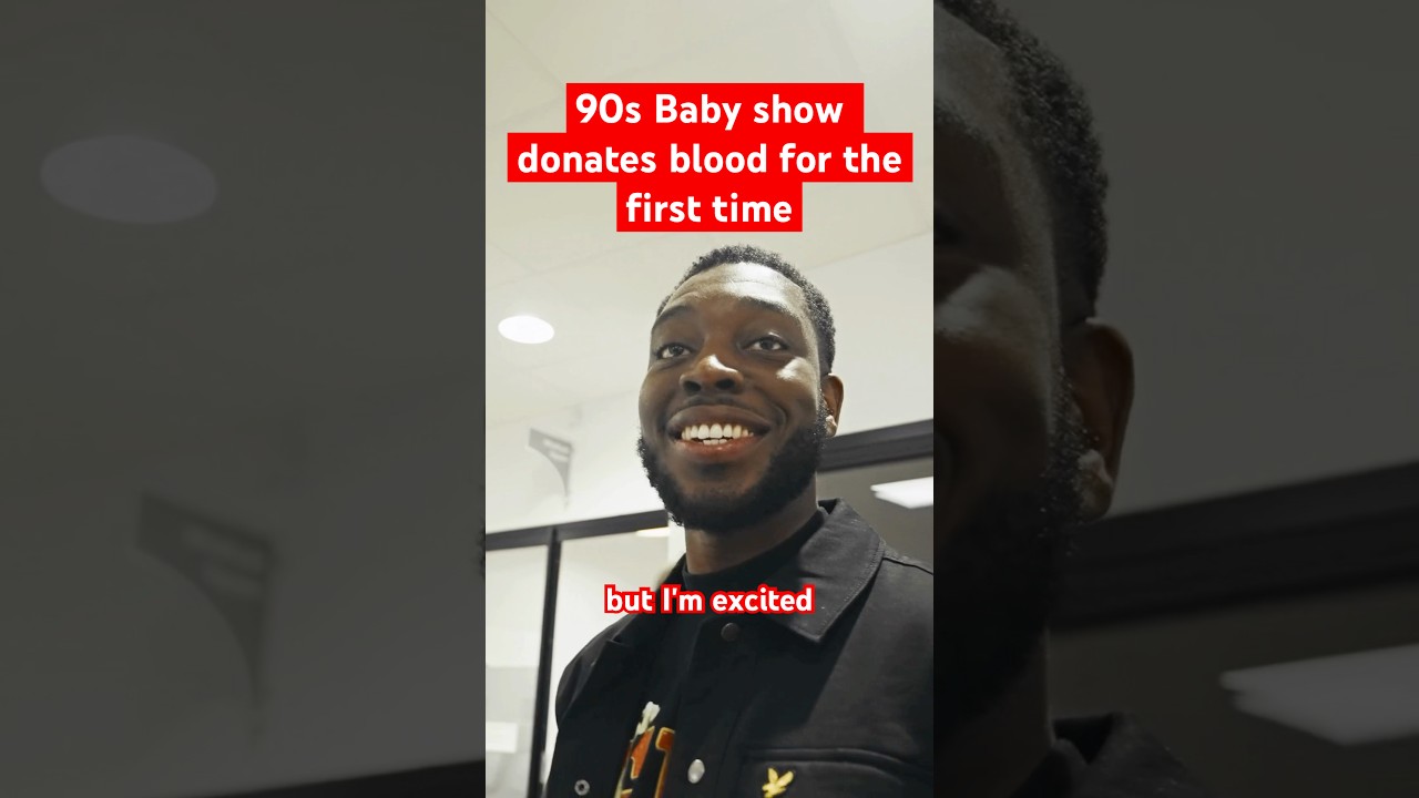 90’s Baby Show host donates blood for the first time. Watch here! #shorts #90sbabyshow #aclt #blood