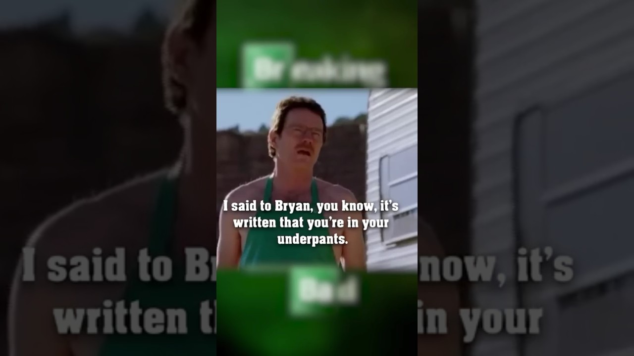 BRYAN CRANSTON being TOO comfortable on BREAKING BAD #funny