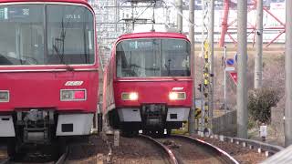 名鉄2019富士松駅【3500系離合】