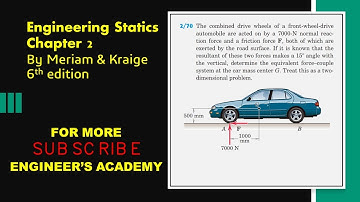 2-70 | Engineering Statics | Force couple System | Engineers Academy