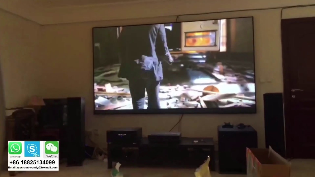 2019 Fengmi 4k cinema laser projector on XYScreen ALR PET Crystal ...