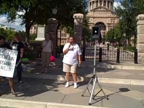 Delia Perez Meyer speaking at Texas Capitol Rally