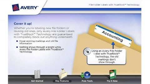 Avery File Folder Labels with TrueBlock