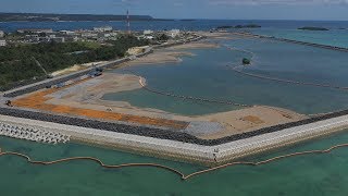 進む移設、辺野古様変わり 玉城沖縄県知事、当選から1年―小型無人機ドローンによる撮影