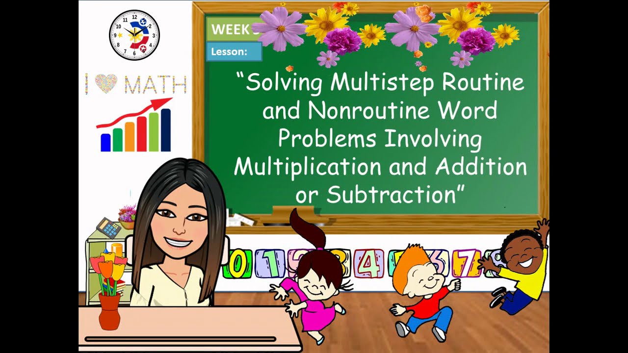 solving multi step routine and non routine word problems worksheet