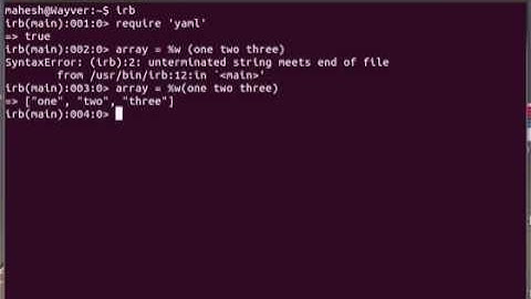 Ruby Yaml Array Hash Example