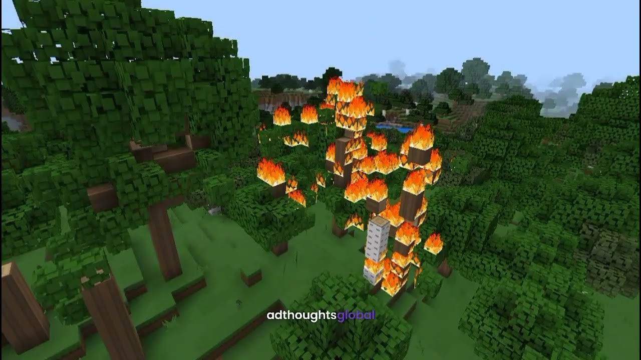 Solid Three Minutes of 'trees Burning' Minecraft YouTube