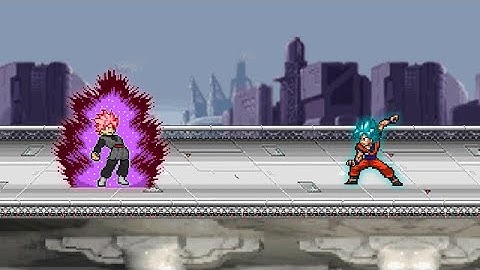 SSF2 Mod Battle: Goku Black Rose Vs SSJ Blue Goku (remake)