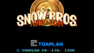 [60FPS] Snow Bros. - Nick & Tom (スノーブラザーズ) [Arcade] - ALL Clear - 1CC - 7,806,200 pts - kangseungkoo screenshot 2