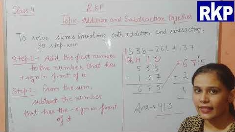 Addition and subtraction together part-1,video-2.14, grade4