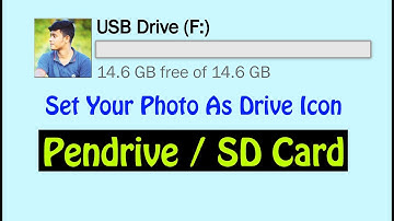 Set Your Photo On USB Pendrive / SD Memory Card | Drive icon 😎