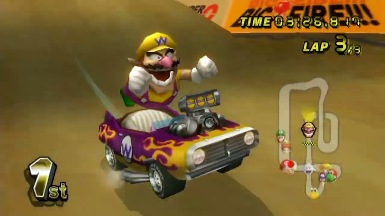 Mario Kart Wii - 50cc Banana Cup - Wario - YouTube