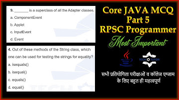Core JAVA MCQ Part 5 | RPSC Programmer competition