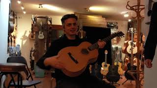 Zsolt Pintér plays on a Furch Little Jane travel guitar