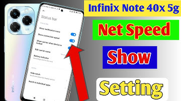 Infinix note 40x 5g me net speed show kaise kare/Infinix note 40x 5g net speed setting/data speed