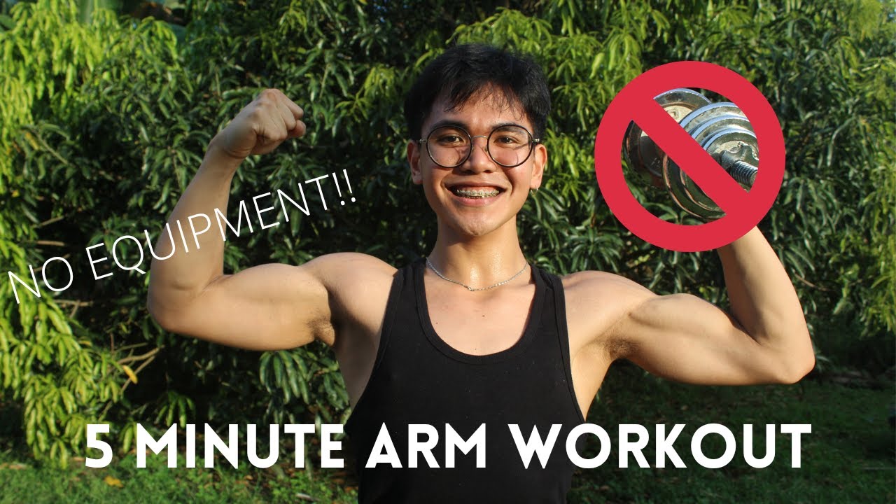 5 MINUTE ARM EXERCISE (NO EQUIPMENT) GET BIGGER STRONGER ARMS - YouTube