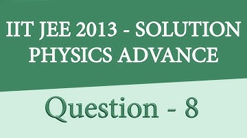 IIT JEE ADVANCED PHYSICS 2013 PAPER 1 | PAPER CODE - 0 | QUESTION 8 | For IIT JEE 2018 Preparation