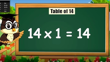 Table of 14  | Rhythmic Table of fourteen | Learn Multiplication Table of 14 x 1 = 14 | kidstartv