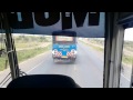 Modern Coast Bus overtakes Chania Bus