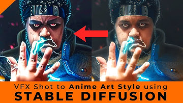 VFX shot to anime art style using Stable Diffusion 1.5 Automatic1111 | Blender 3D | After Effects