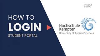 How to Login to Hochschule Kempten Portal 2026 | Student Sign In Guide