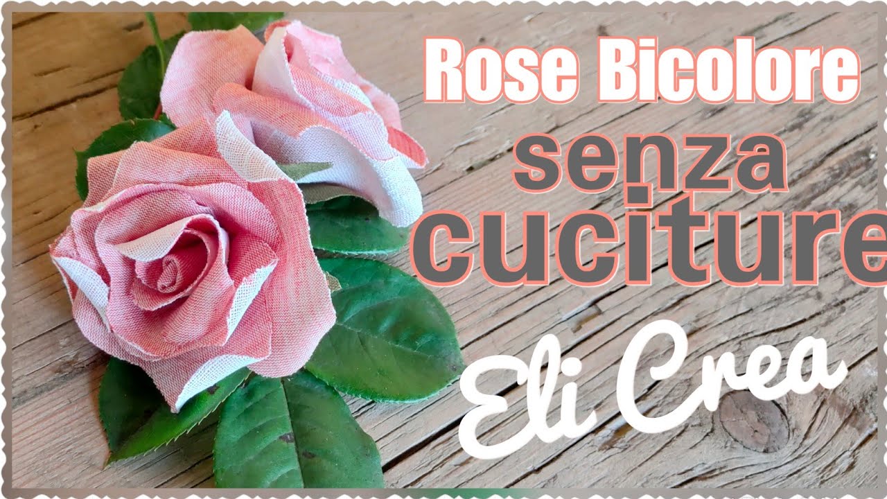 ROSA in tessuto senza cuciture - CARTAMODELLO GRATUITO - #elicrea 