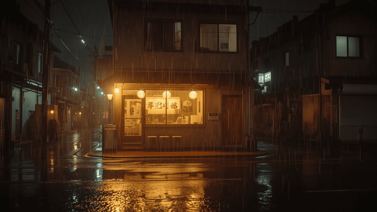 Japan Rainy Night Ambience ? Relaxing Music