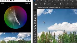 Screenscope - a vectorscope utility for color grading in Photoshop, Lightroom and other software screenshot 3