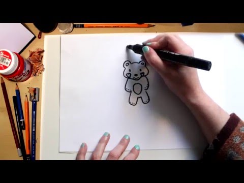 Video: Cómo Dibujar Un Osito De Peluche Con Un San Valentín En Etapas