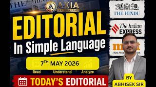 Daily Editorial Analysis in Hindi | 7TH MAY| UPSC|APSC| Current Affairs by AXIA IAS