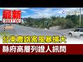 台東農路案風暴擴大 縣府高層列證人訊問【最新快訊】