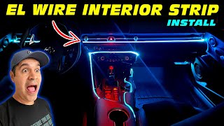 How to Install LED Strip EL WIRE for CAR Interior  ONEUPLIGHTING