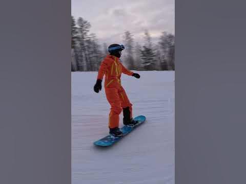 Первый раз на сноуборде с инструктором #сноуборд - YouTube