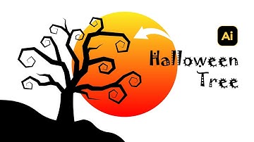 How to Create Tree Halloween Design | Adobe Illustrator Tutorials