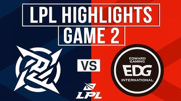 NIP vs EDG Highlights Game 2 | LPL 2025 Split 3 | Ninjas in Pyjamas vs EDward Gaming