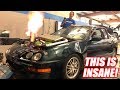 Introducing The World's Fastest Demolition Drag Racing Car! (Boostedboiz Built)