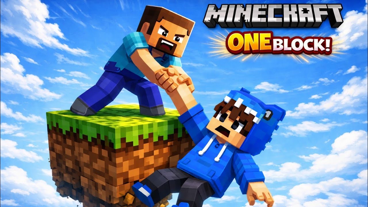 PLAYING ONEBLOCK WITH MY BROTHER😈 || MINECRAFT GAMEPLAY ||