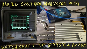 Converting SDRs in Spectrum Analysers w Tracking Generator with HP 8595 SA and Satsagen.