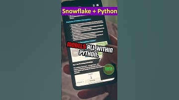 Snowflake + Python | #snowflake #python #datawarehouse  #shorts #clouddatawarehouse