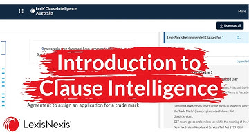 Knowledge Lexis Create: Introduction to Clause Intelligence