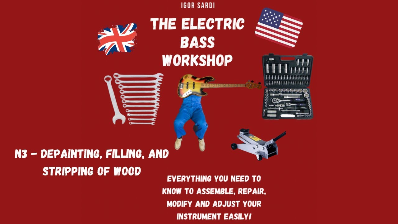 Depainting, filling, and stripping of wood of bass - The Electric Bass Workshop - Video 3