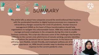 MGT340 - HRM: Individual presentation