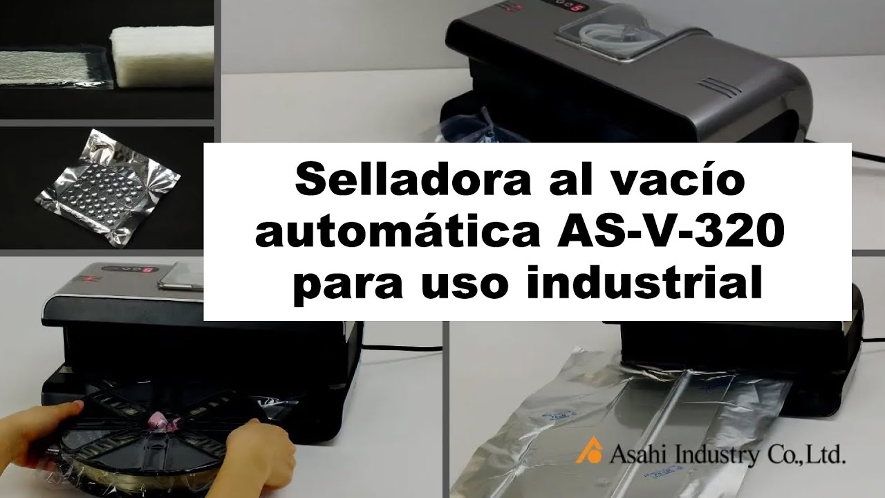 Selladora de vacío automática AS-V-320 para uso industrial - YouTube