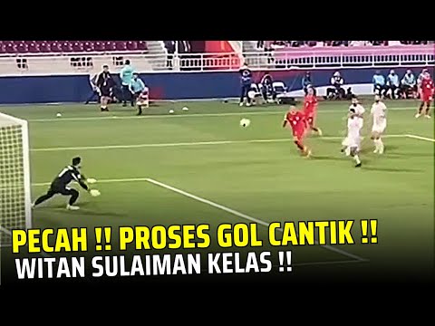 KELAS DUNIA‼️Begini Suasana Proses Gol Cantik Witan Sulaiman ke Gawang Jordania U23