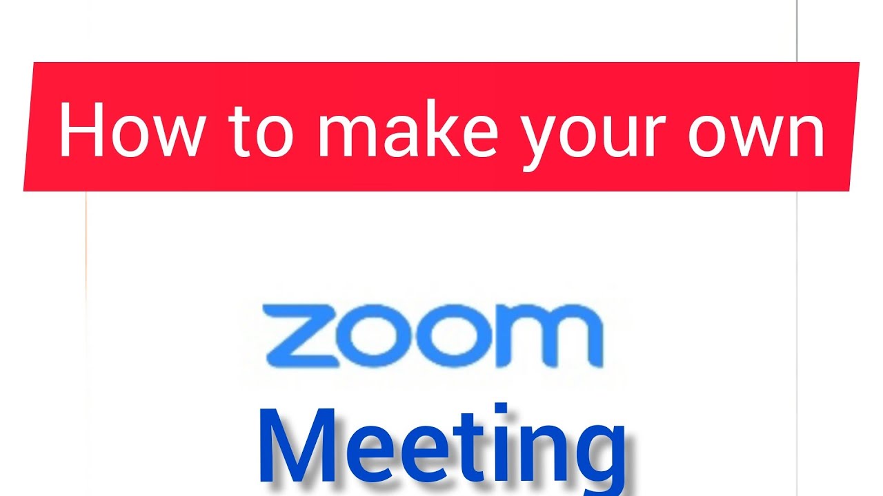 how to create your own zoom meeting in computer YouTube