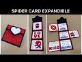 Tutorial spider man card expandible  sobre de amor hecho en cartulina  regala siempre amor