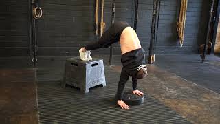 Box Assisted Handstand Plate Step-ups | Handstand Walk Drills