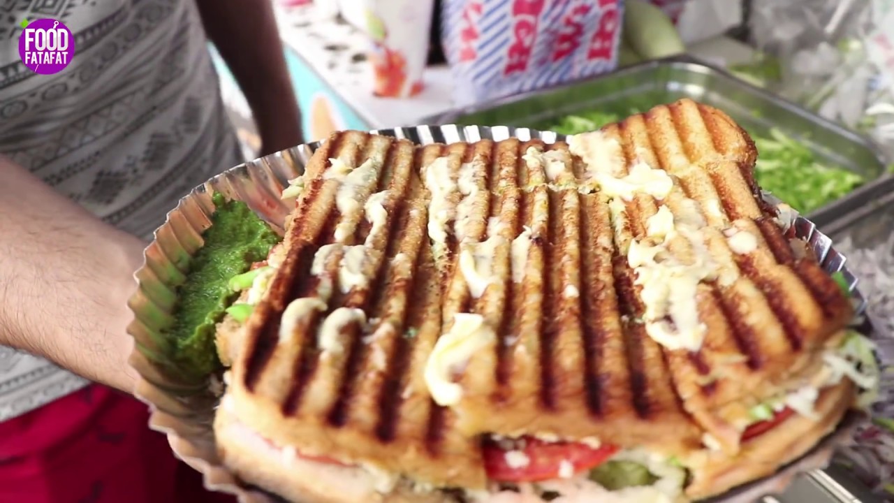 Bombay Special Sandwich - Street Food Mumbai - Indian Street Food | Veg Sandwich Step By Step | Food Fatafat
