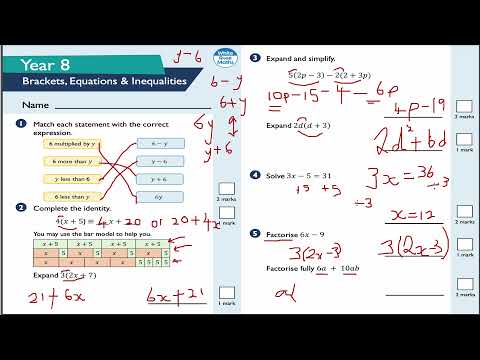 Brackets, Equations and Inequalities Year 8 White Rose Mathematics(FOR KS3/GCSE 9-1 Foundation Tier)