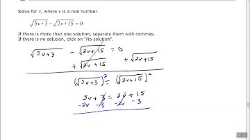 Solving a radical equation that simplifies to a linear equation: Two radicals
